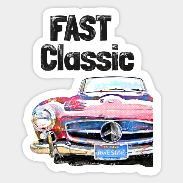 Mercedes 190 SL Classic Sticker by Woohoo